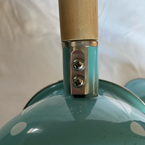 MCM 1.5 qt Lidded saucepan White Lotus on Turquoise Blue Scandinavian Vintage - Picture 7 of 13